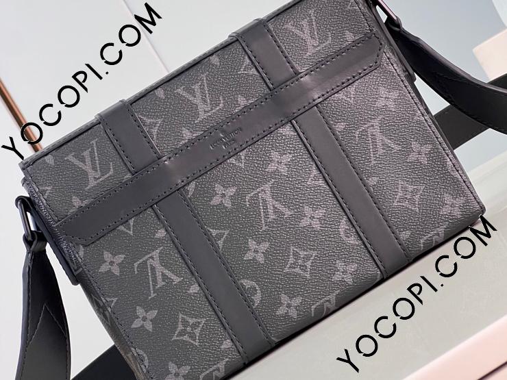 M45727】 LOUIS VUITTON ルイヴィトン モノグラム・エクリプス バッグ スーパーコピー 23新作 Trunk トランク・メッセンジャー  PM メンズ ショルダーバッグ_ルイヴィトン メンズ バッグ_ルイヴィトンバッグ_ルイヴィトンコピー_ブランドコピー優良店