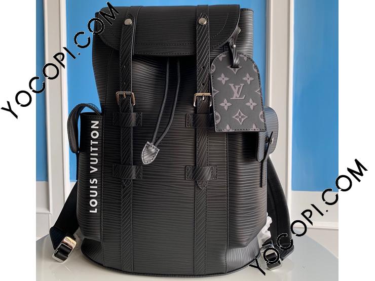 M23764-black】 LOUIS VUITTON ルイヴィトン エピ バッグ コピー 23新作 Christopher クリストファー MM  メンズ バックパック_ルイヴィトン バックパック_ルイヴィトンバッグ_ルイヴィトンコピー_ブランドコピー優良店