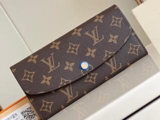 M82919】 LOUIS VUITTON ルイヴィトン モノグラム 長財布 スーパーコピー 23新作 Emilie ポルトフォイユ・エミリー  レディース 二つ折り財布 ブルー_ルイヴィトン 二つ折り財布_ルイヴィトン 財布_ルイヴィトンコピー_ブランドコピー優良店