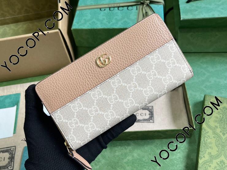 456117-2】 GUCCI グッチ 長財布 コピー 23新款 ダブルG ジップアラウンドウォレット ラウンドファスナー財布_グッチ  ラウンドファスナー財布_グッチ 財布_グッチコピー_ブランドコピー優良店