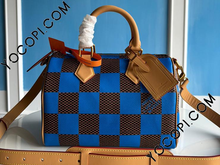 N40585】 LOUIS VUITTON ルイヴィトン ダミエ・ポップ バッグ スーパーコピー 24新作 SPEEDY スピーディ・バンドリエール  25 レディース ショルダーバッグ ブルー_ルイヴィトン ショルダーバッグ_ルイヴィトンバッグ_ルイヴィトンコピー_ブランドコピー優良店