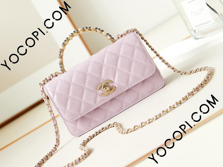 AP3803-4】 CHANEL シャネル バッグ スーパーコピー 24新作 チェーン クラッチ シャイニー クランプル ラムスキン & コスチューム  パール ショルダーバッグ 5色可選択_シャネル バッグ_シャネルコピー_ブランドコピー優良店